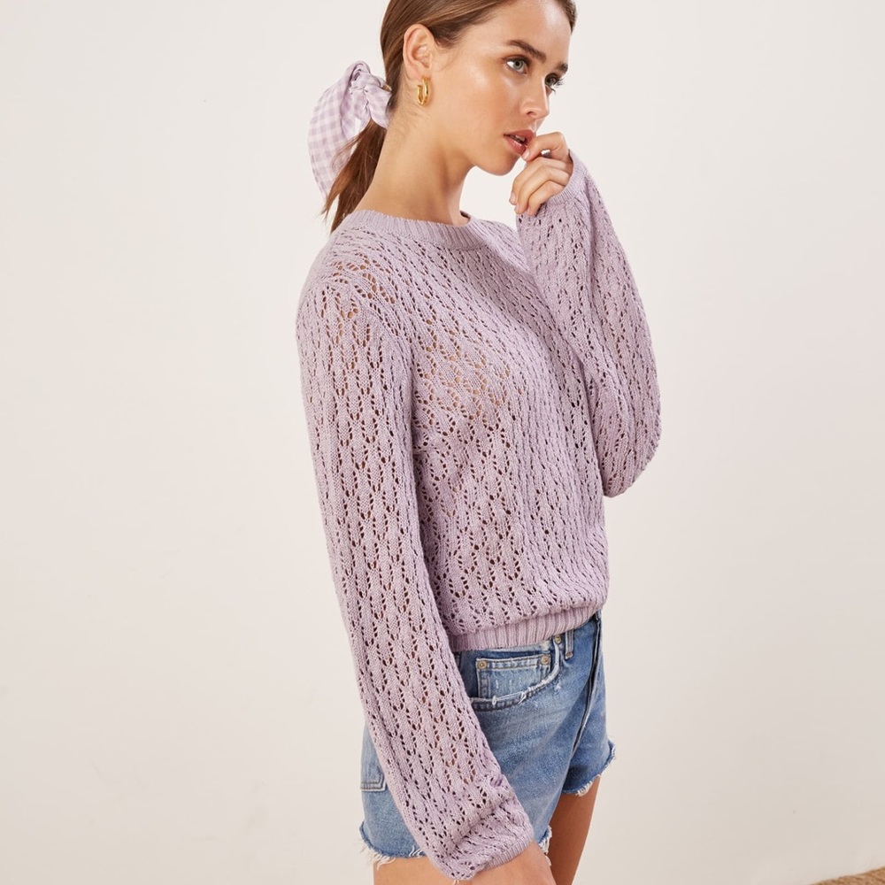 (Sold) Reformation Rose Sweater - Picture 3 of 4